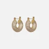 Outlet Luv AJ The Pave Mini Donut Hoop Earrings Gold