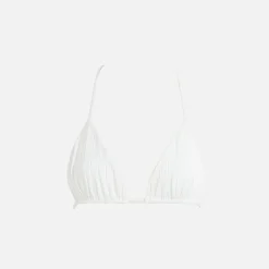 Clearance Frankies Bikinis Tia Plisse Top Optic White