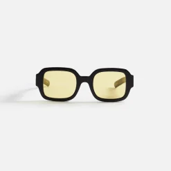 Sale Flatlist Tishkoff Sunglasses Solid Black / Solid Yellow Lens