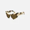 Clearance Gucci Triangle Frame Shiny Ivory / Black