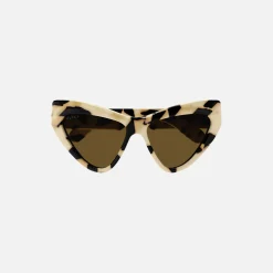 Clearance Gucci Triangle Frame Shiny Ivory / Black