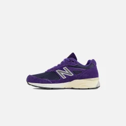 Shop New Balance 9990V4 Purple / Dark Grey / Silver