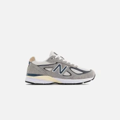 Flash Sale New Balance 990V4 Made In Usa Dark Grey / Grey / Blue