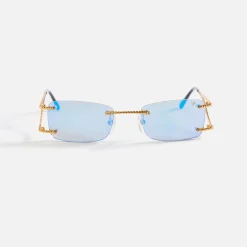 Hot Vintage Frames Wall Street Drill Mount 24Kt Gold Smoke Flash Blue