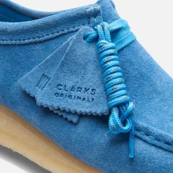 Clearance Clarks Wallabee Bright Blue