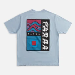 Store by Parra Wave Block Tremors Tee Dusty Blue