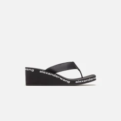 New Alexander Wang Wedge Flip Flop Black