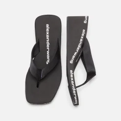 New Alexander Wang Wedge Flip Flop Black