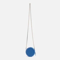 Clearance What Goes Around Comes Around Wgaca Chanel Caviar Filigree Round Chain Crossbody Bag Blue