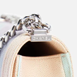 Sale What Goes Around Comes Around Wgaca Chanel Caviar Rainbow Boy Bag Multi