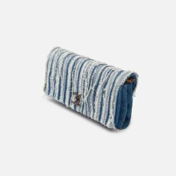 Best What Goes Around Comes Around Wgaca Chanel Denim Fringed Flap Bag Blue