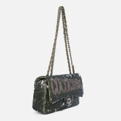 Cheap What Goes Around Comes Around Wgaca Chanel Sequin Coco Cuba Flap Bag Green