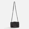 Cheap What Goes Around Comes Around Wgaca Chanel Sequin Small Half Flap Bag Black