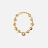 Outlet What Goes Around Comes Around Wgaca Chanel Sunburst Coin Necklace Gold