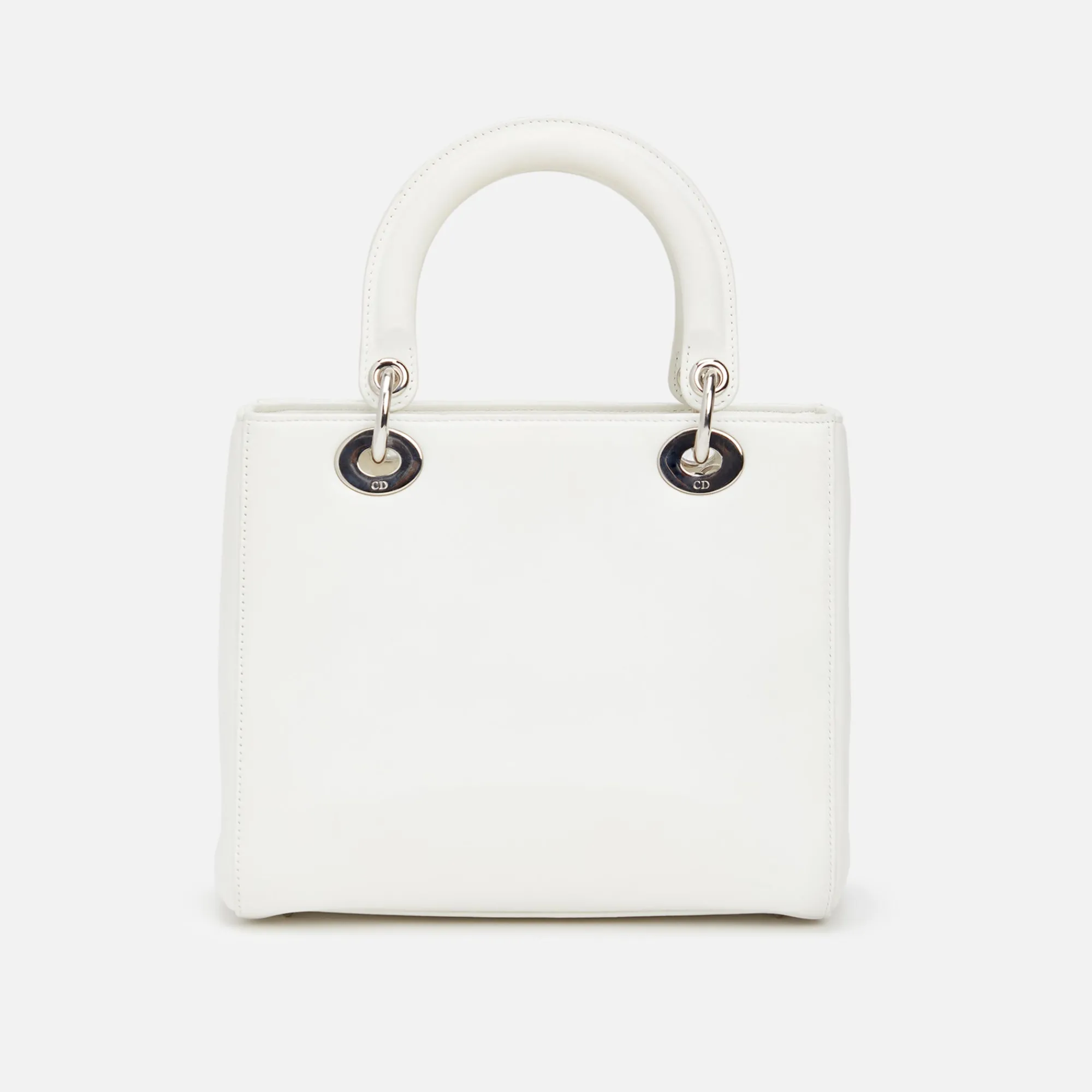 Best Sale What Goes Around Comes Around Wgaca Dior Embossed Paradise Lady Dior M White