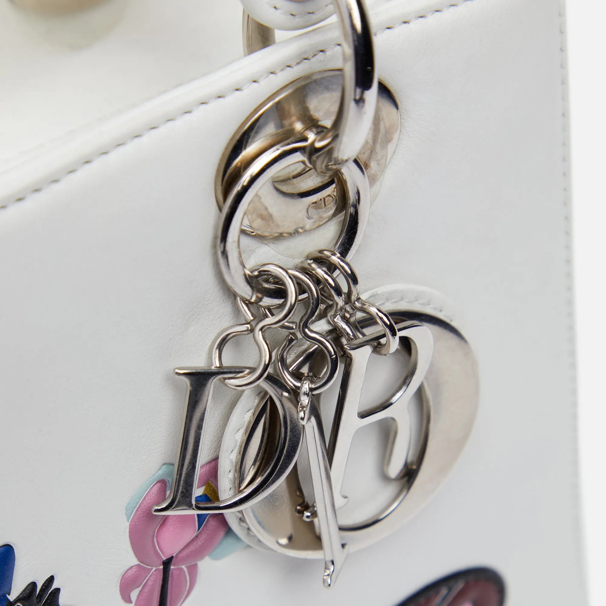Best Sale What Goes Around Comes Around Wgaca Dior Embossed Paradise Lady Dior M White