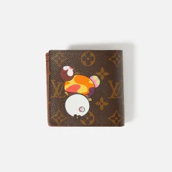 Best Sale What Goes Around Comes Around Wgaca Louis Vuitton Murakami Panda Marco Wallet Brown