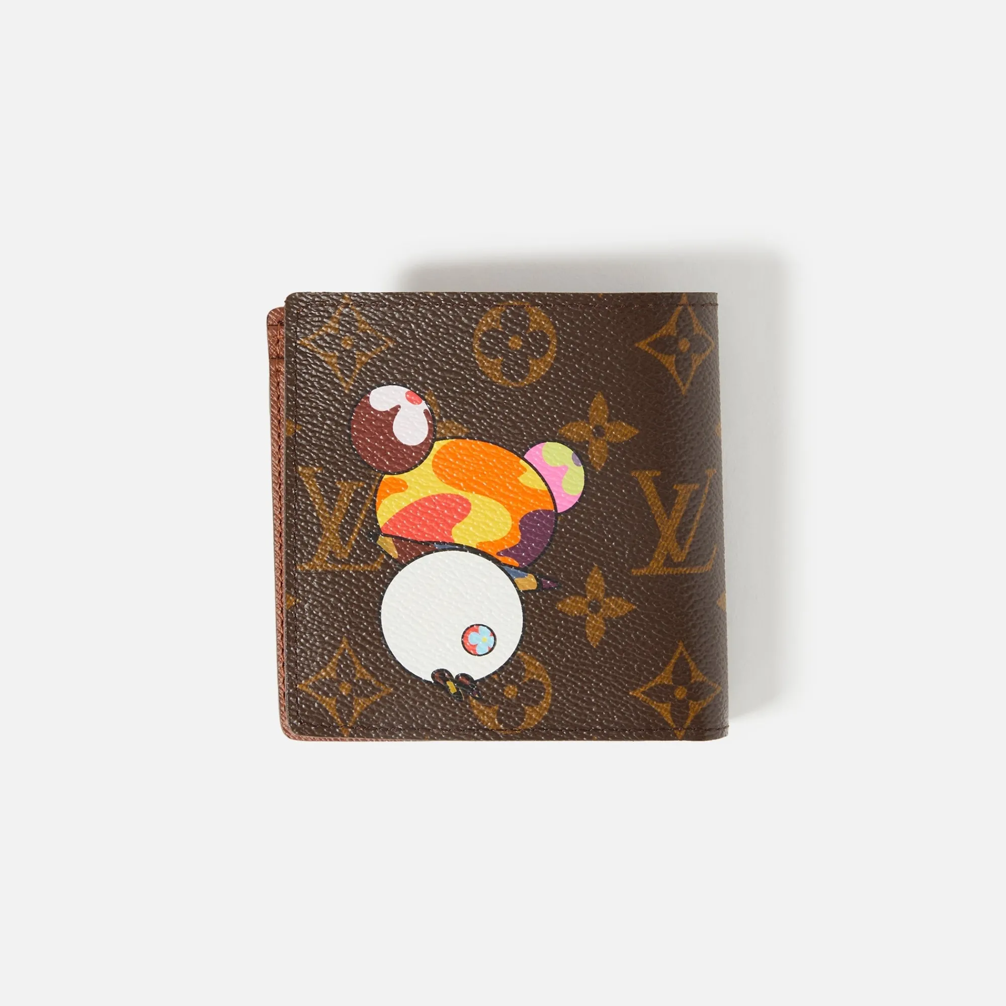 Best Sale What Goes Around Comes Around Wgaca Louis Vuitton Murakami Panda Marco Wallet Brown