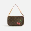 Best What Goes Around Comes Around Wgaca Louis Vuitton X Takashi Murakami Cherry Pochette Brown