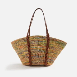Clearance What Goes Around Comes Around Wgaca Prada Raffia Tote Multi
