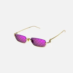Best Gucci Wireless Rectangle Frame Endura Gold With Pink