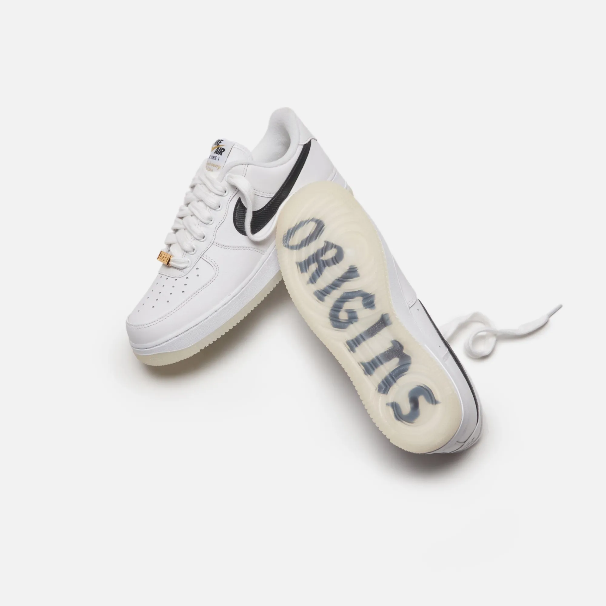 Clearance Nike Wmns Air Force 1 `07 Prm Bronx Origins White / Black / Metallic Gold