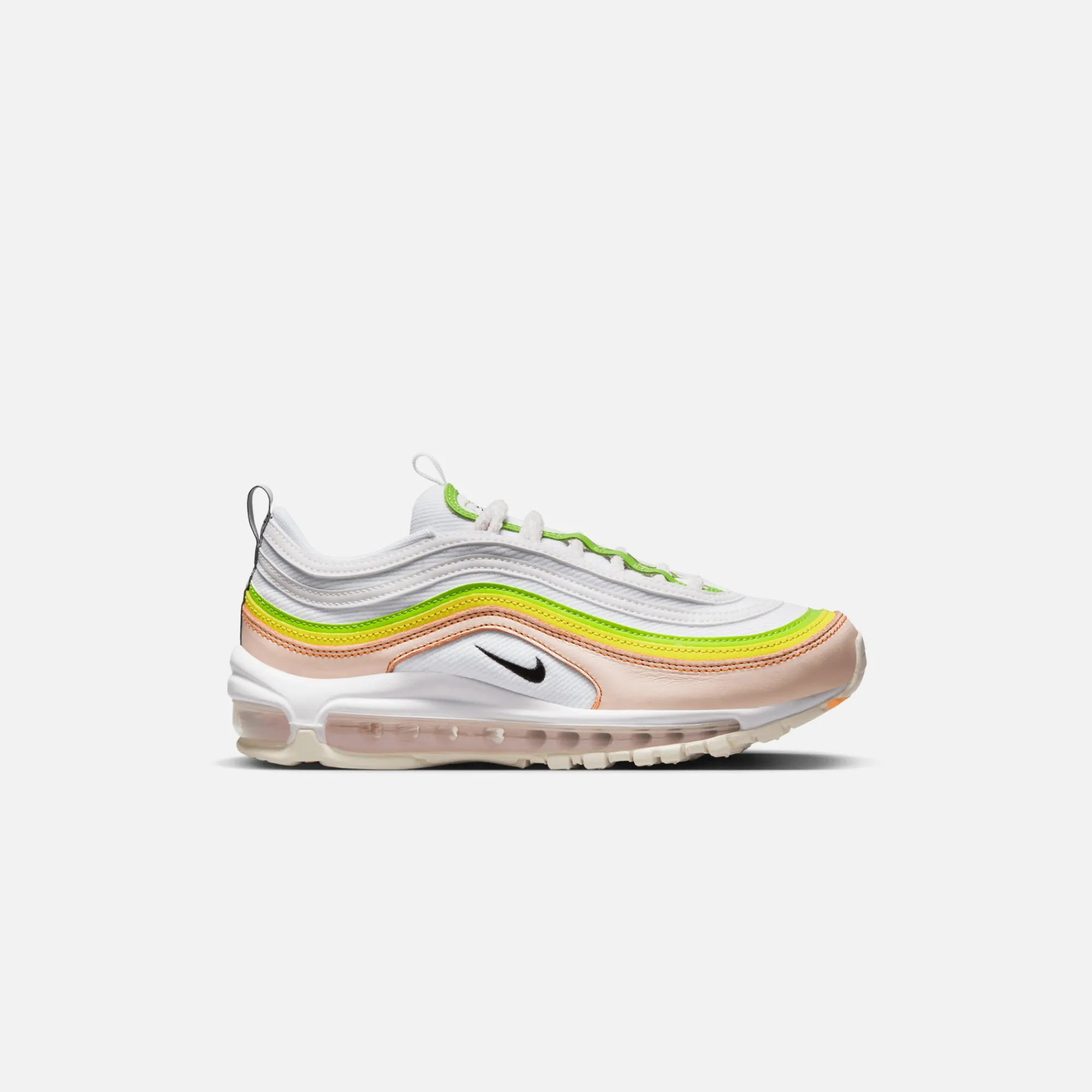 Best Sale Nike Wmns Air Max 97 White / Black / Pearl Pink / Action Green