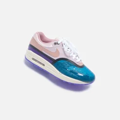 New Nike Wmns Air Max 1 Prm Shwr Plum Fog / Fossil Rose / Pink Oxford