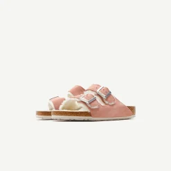 New Birkenstock Wmns Arizona Shearling Pink Clay / Natural Suede