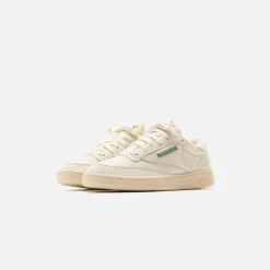 New Reebok Wmns Club C 85 Vintage Shoes Chalk / Alabaster / Glen Green