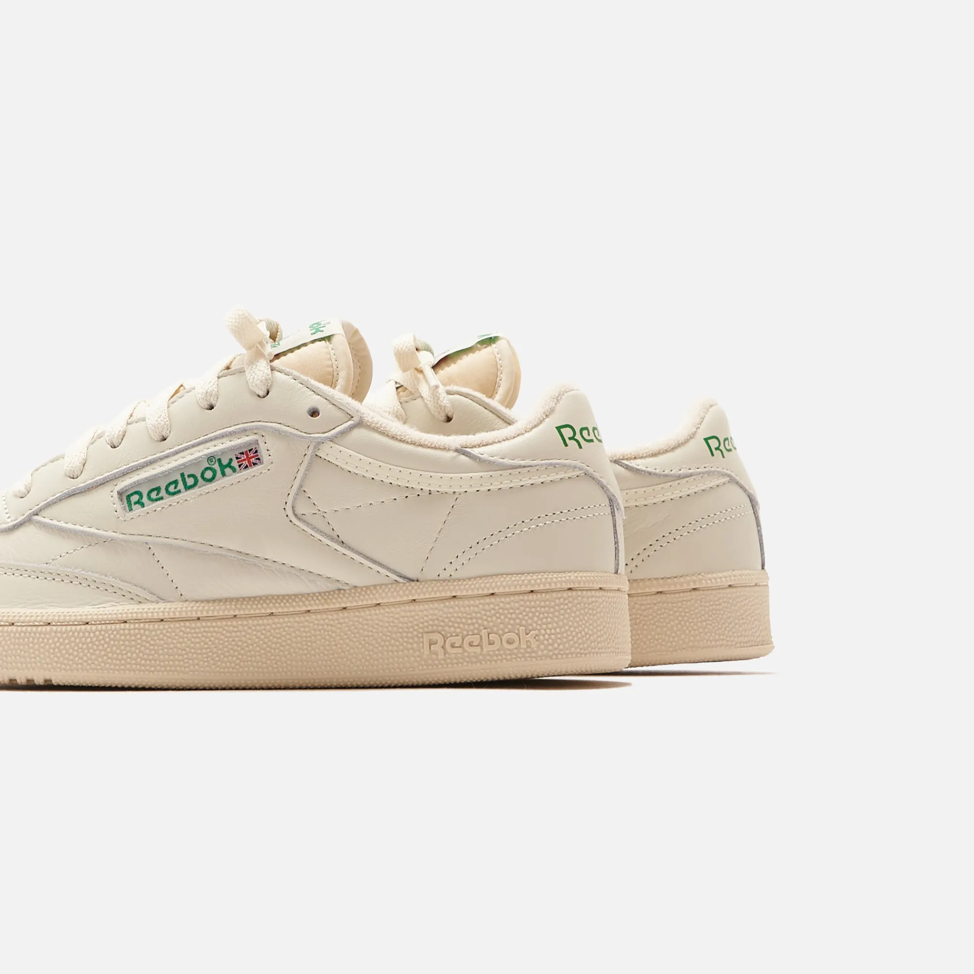 New Reebok Wmns Club C 85 Vintage Shoes Chalk / Alabaster / Glen Green