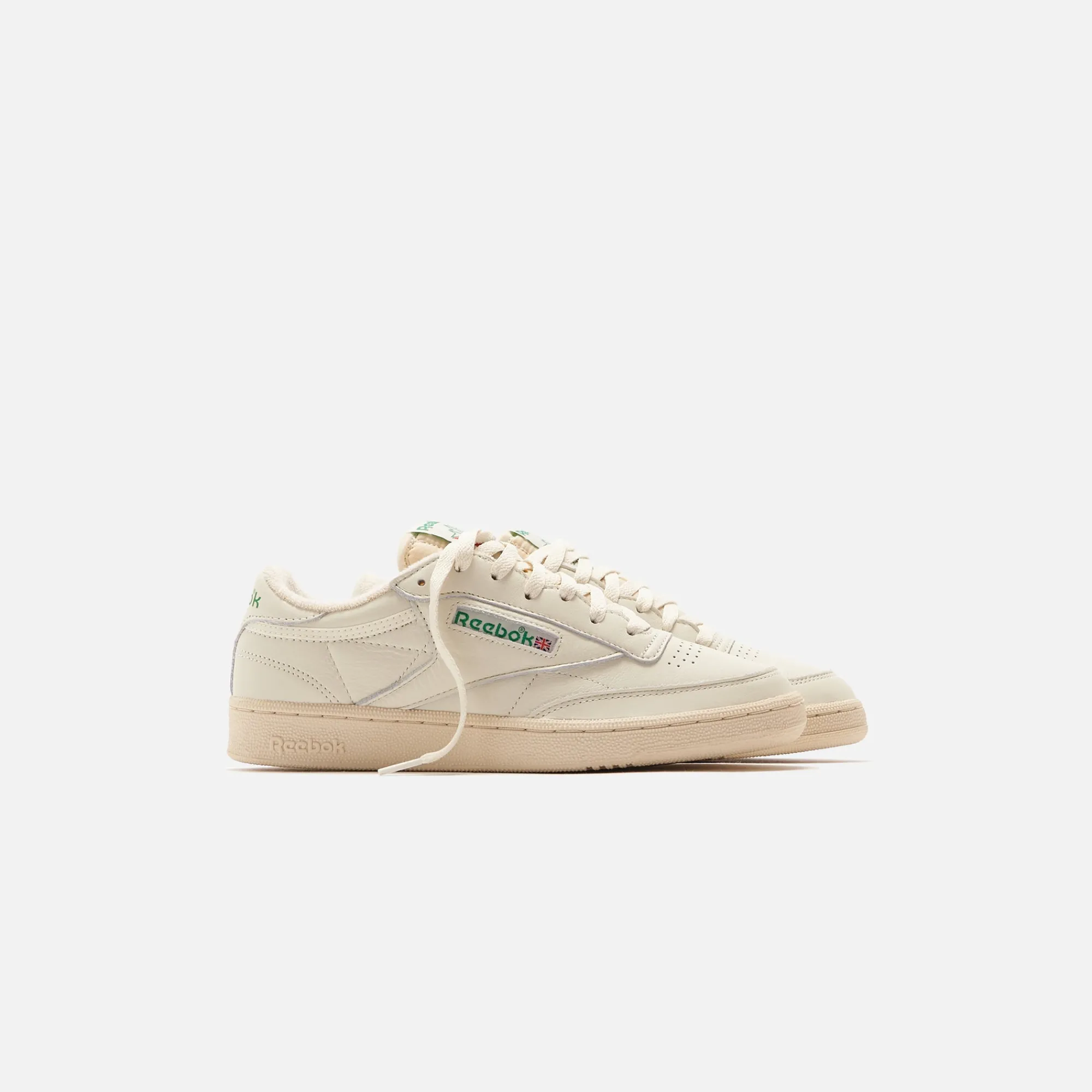 New Reebok Wmns Club C 85 Vintage Shoes Chalk / Alabaster / Glen Green