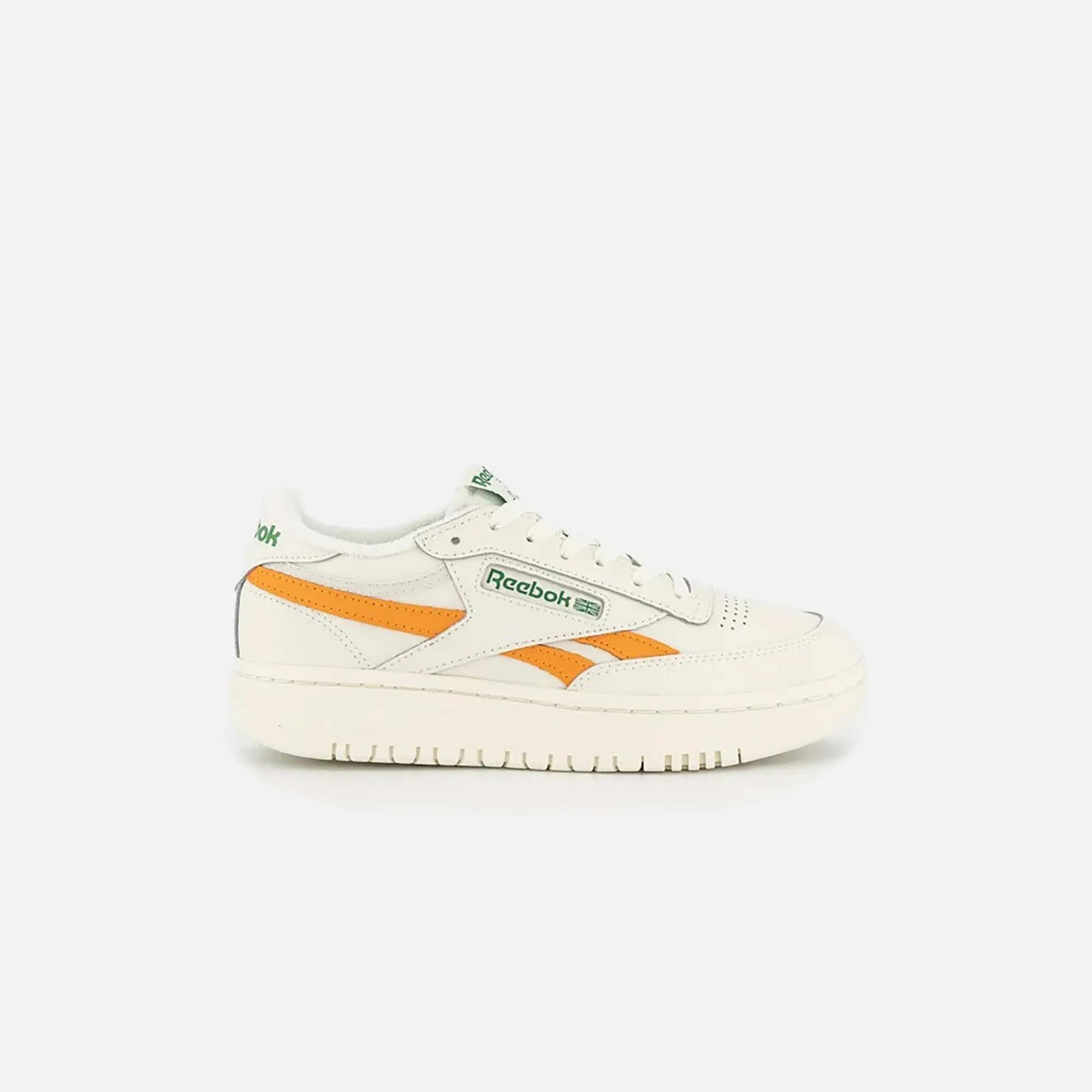 Store Reebok Wmns Club C Double Revenge Chalk / Green / Peach Fuzz