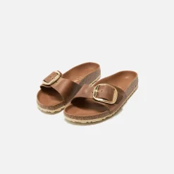 Fashion Birkenstock Wmns Madrid Big Buckle Cognac Brown