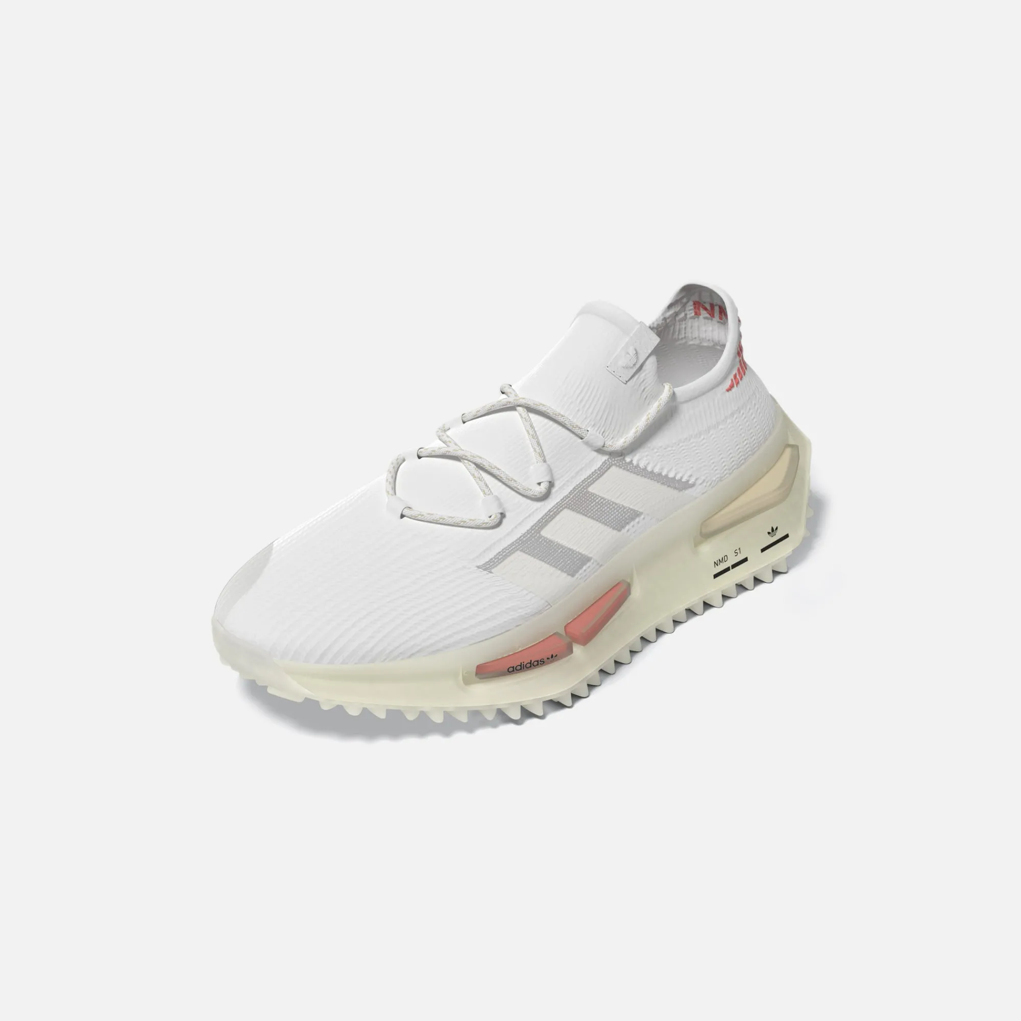 Best adidas Wmns Nmd S1 White / Off White / Coral Fusion