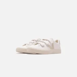 Outlet Veja Wmns Recife Logo Extra White / Pierre / Natural