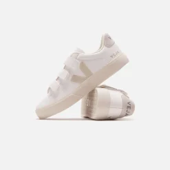 Outlet Veja Wmns Recife Logo Extra White / Pierre / Natural