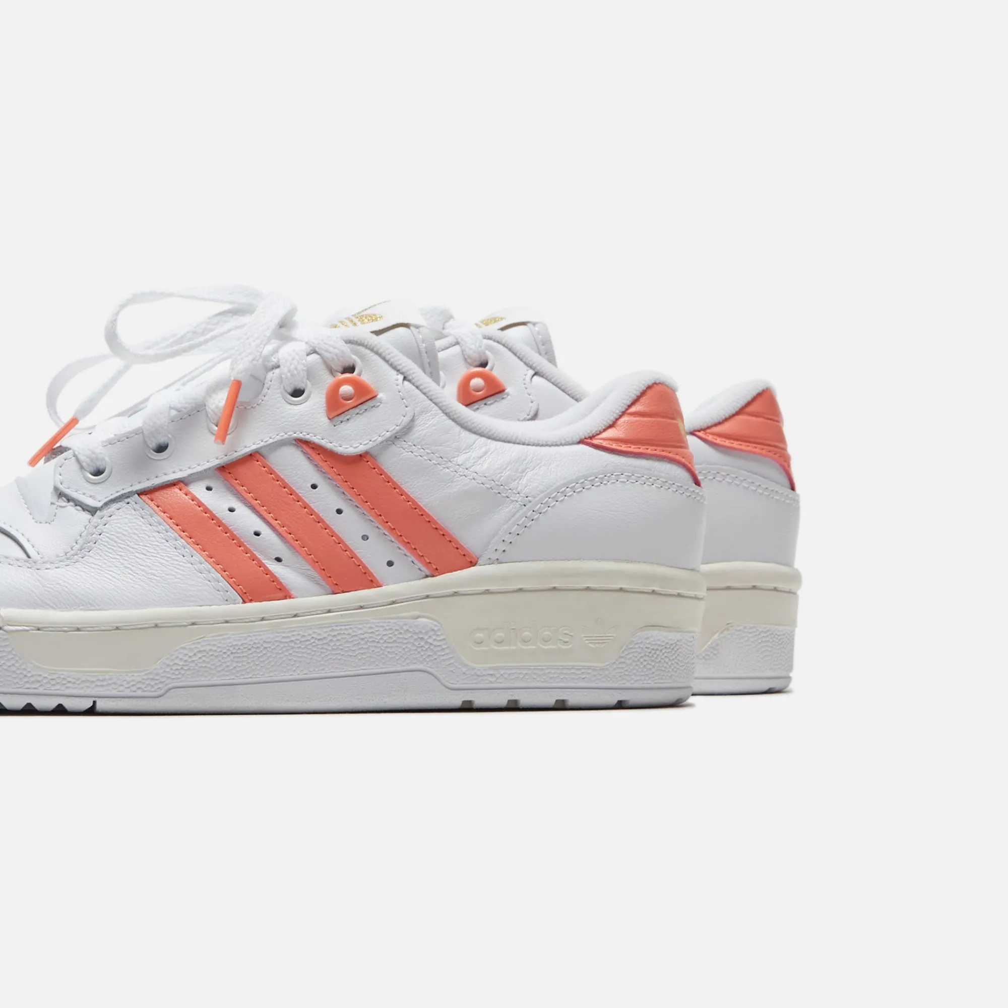 Best Sale adidas Wmns Rivalry Low 86 Cloud White / Coral Fusion / Gold Metallic