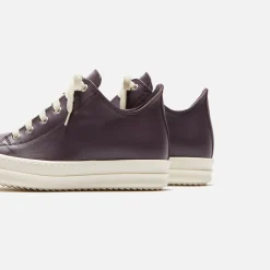 Best Sale Rick Owens Wmns Scarpe In Pelle Low Sneakers Amethyst / Milk