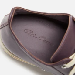 Best Sale Rick Owens Wmns Scarpe In Pelle Low Sneakers Amethyst / Milk