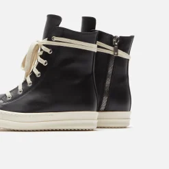 Online Rick Owens Wmns Scarpe In Pelle Sneakers Black / Milk