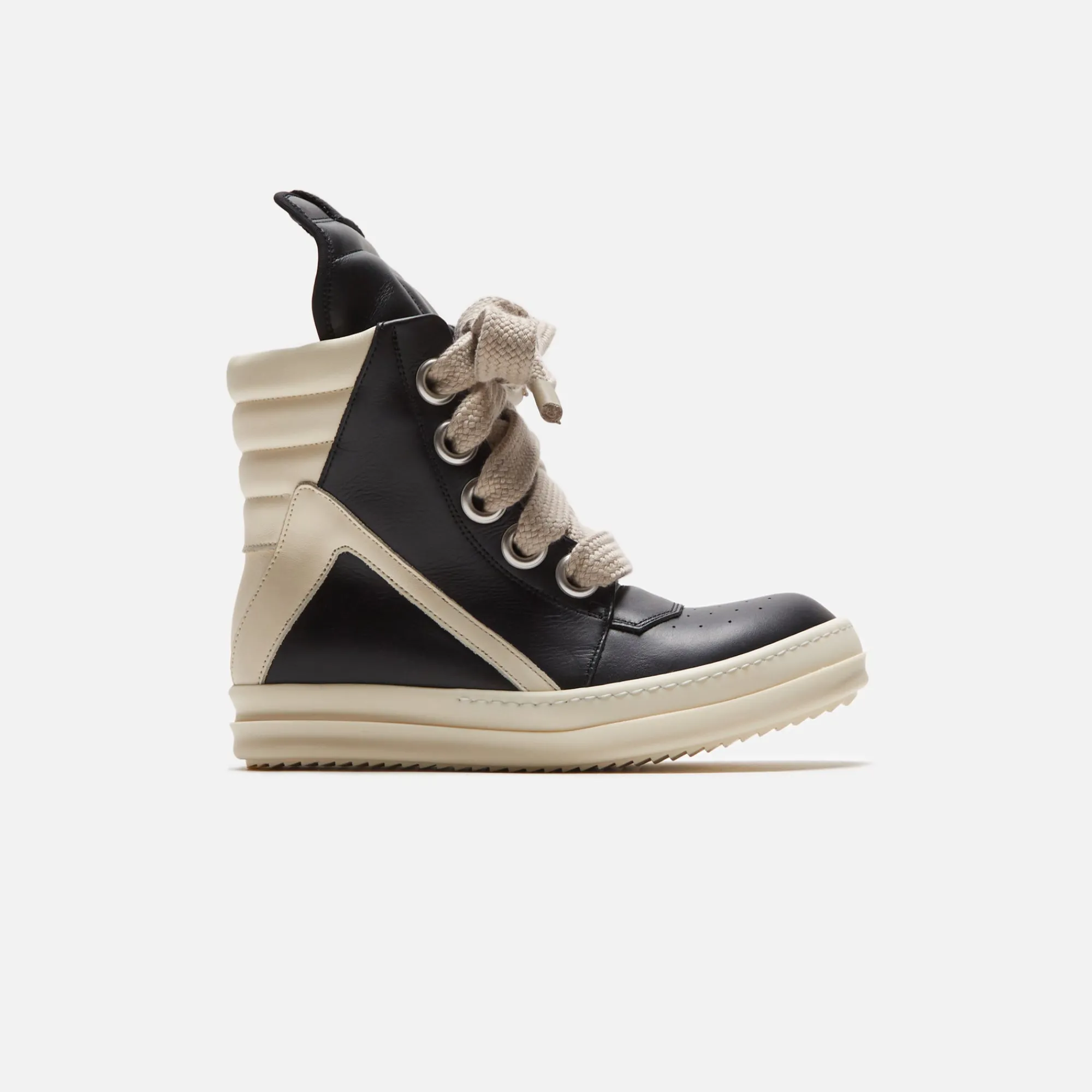 Store Rick Owens Wmns Scarpe Pelle Geobasket Black / Milk