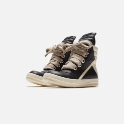 Store Rick Owens Wmns Scarpe Pelle Geobasket Black / Milk