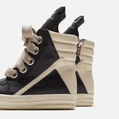 Store Rick Owens Wmns Scarpe Pelle Geobasket Black / Milk