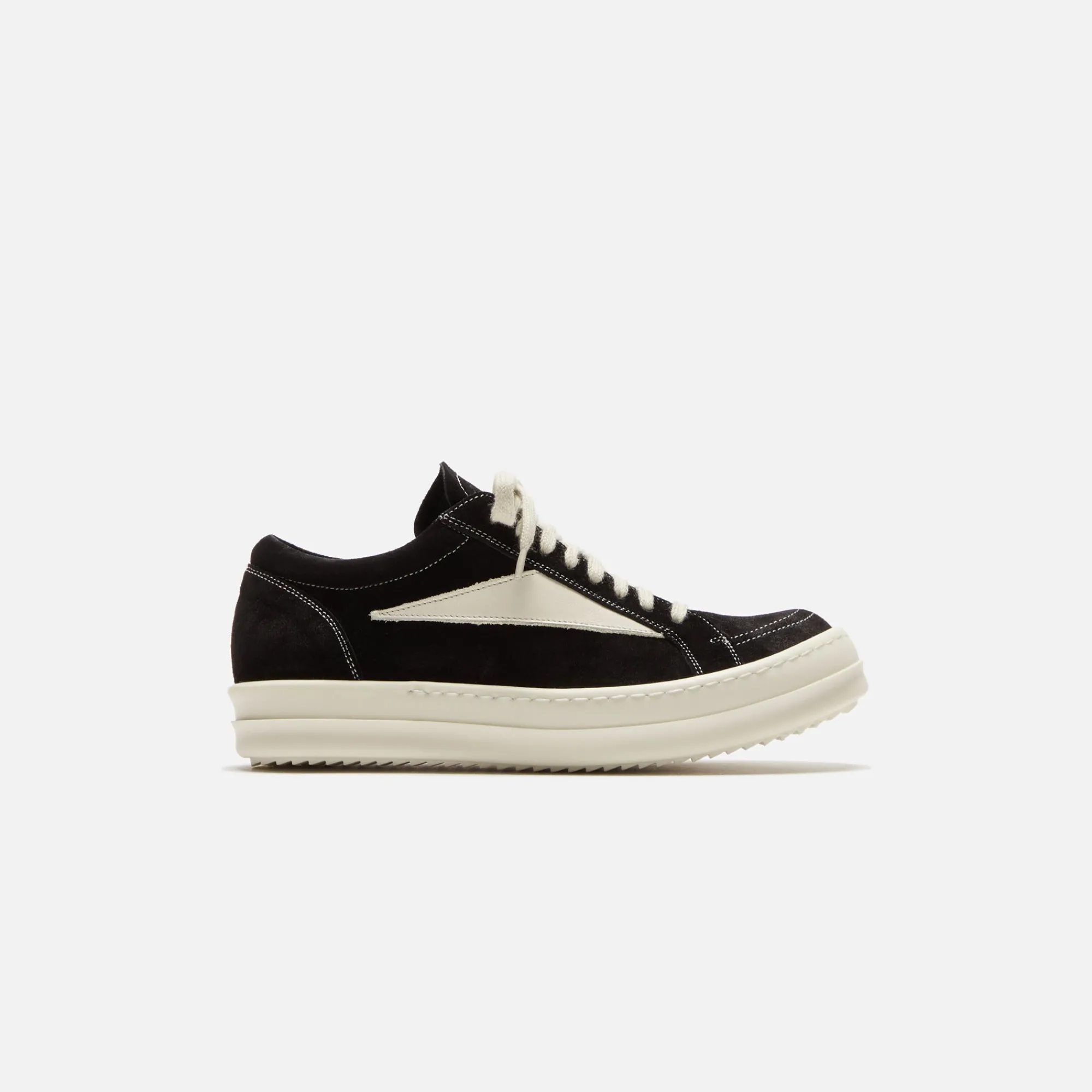 Clearance Rick Owens Wmns Vintage Sneaks Black / Milk / Milk