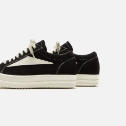 Clearance Rick Owens Wmns Vintage Sneaks Black / Milk / Milk