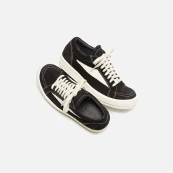 Clearance Rick Owens Wmns Vintage Sneaks Black / Milk / Milk