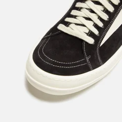 Clearance Rick Owens Wmns Vintage Sneaks Black / Milk / Milk