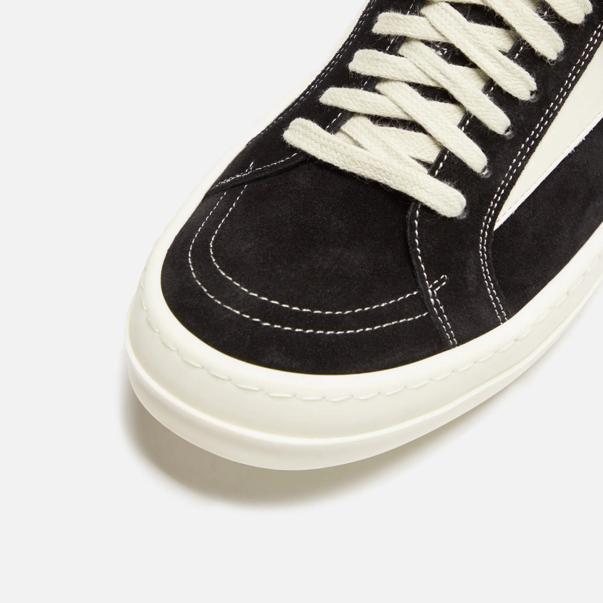 Clearance Rick Owens Wmns Vintage Sneaks Black / Milk / Milk