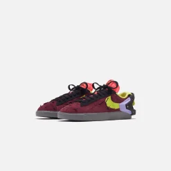 New Nike X Acronym Blazer Low Night Maroon / Lemon Venom / Black